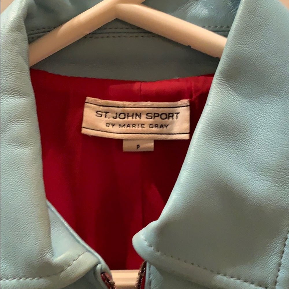 🎉2x HP🎉 St. John Sport leather zip jacket - Picture 3 of 7